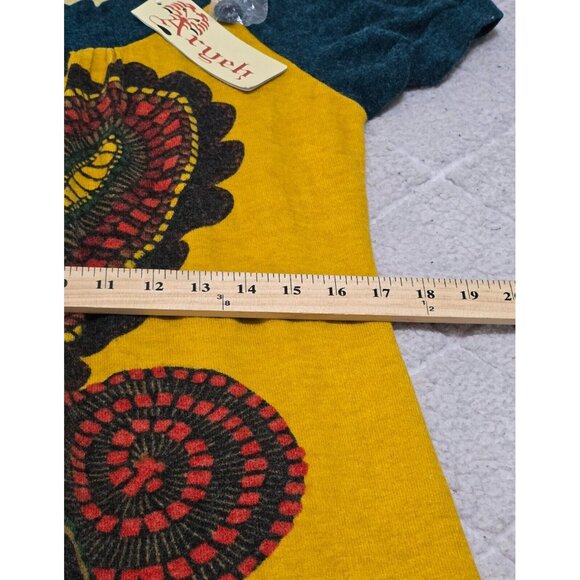 Aryeh Womens Multicolor‎ Paisley Mini Sweater Dress Short Sleeve Size XL NWT - Picture 10 of 12